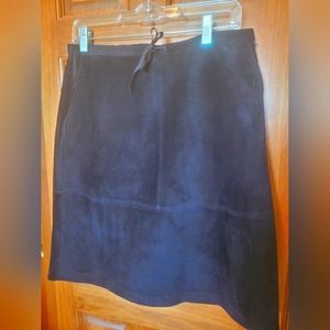 Leather Knee Length Skirt